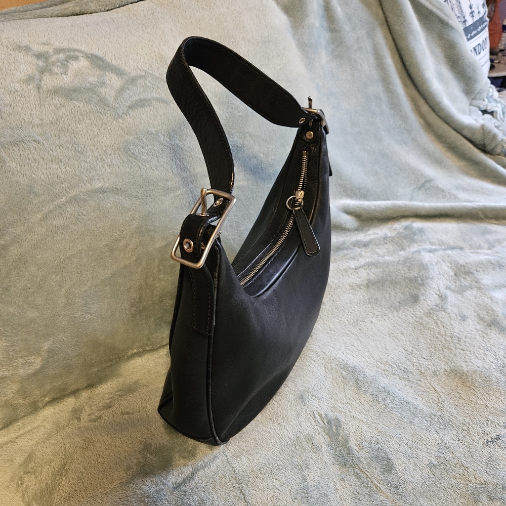 Coach Black Leather Hobo Bag